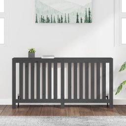 vidaXL Radiatorombouw 169x19x84 cm massief grenenhout grijs