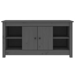 vidaXL Tv-meubel 103x36,5x52 cm massief grenenhout grijs