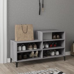 vidaXL Schoenenkast 102x36x60 cm bewerkt hout sonoma grijs