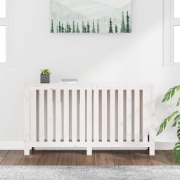 vidaXL Radiatorombouw 153x19x84 cm massief grenenhout wit