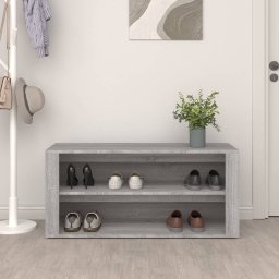 vidaXL Schoenenrek 100x35x45 cm bewerkt hout grijs sonoma eikenkleur