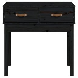 vidaXL Wandtafel 76,5x40x75 cm massief grenenhout zwart