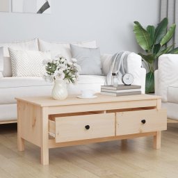 vidaXL Salontafel 100x50x40 cm massief grenenhout