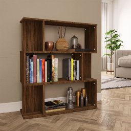 vidaXL Boekenkast / kamerscherm 80x24x96 cm bewerkt hout bruineiken
