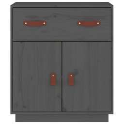 vidaXL Dressoir 65,5x40x75 cm massief grenenhout grijs
