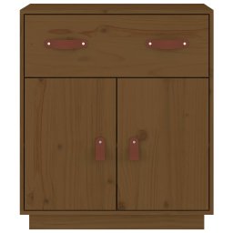vidaXL Dressoir 65,5x40x75 cm massief grenenhout honingbruin
