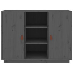 vidaXL Dressoir 100x40x75 cm massief grenenhout grijs