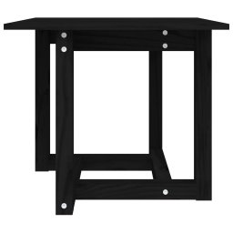 vidaXL Salontafel 50x50x45 cm massief grenenhout zwart