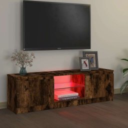 vidaXL Tv-meubel met LED-verlichting 120x30x36 cm gerookt eikenkleur