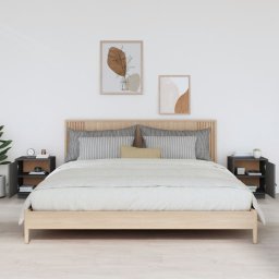vidaXL Nachtkastjes 2 st 40x34x45 cm massief grenenhout grijs