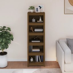 vidaXL Boekenkast 50x35x154 cm massief grenenhout honingbruin