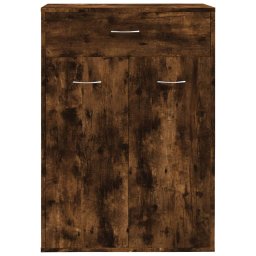 vidaXL Schoenenkast 60x35x84 cm bewerkt hout gerookt eikenkleurig