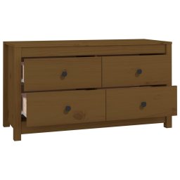 vidaXL Dressoir 100x40x54 cm massief grenenhout honingbruin