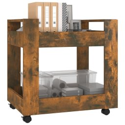 vidaXL Bureaukastje 60x45x60 cm bewerkt hout gerookt eikenkleurig