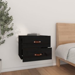 vidaXL Nachtkastje wandgemonteerd 50x36x40 cm zwart