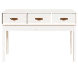 vidaXL Wandtafel 114x40x75 cm massief grenenhout wit