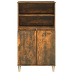 vidaXL Hoge kast 60x36x110 cm bewerkt hout gerookt eikenkleurig