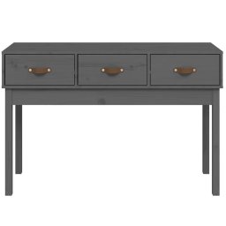 vidaXL Wandtafel 114x40x75 cm massief grenenhout grijs