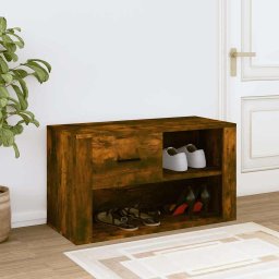 vidaXL Schoenenkast 80x35x45 cm bewerkt hout gerookt eikenkleurig