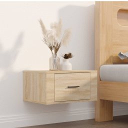 vidaXL Nachtkastjes 2 st wandgemonteerd 50x36x25 cm sonoma eikenkleur