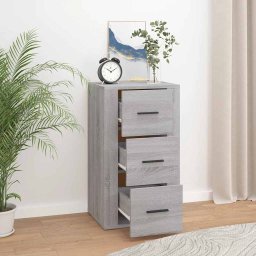 vidaXL Dressoir 40x33x70 cm bewerkt hout grijs sonoma eikenkleurig