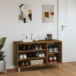 vidaXL Schoenenkast 102x36x60 cm bewerkt hout gerookt eikenkleurig