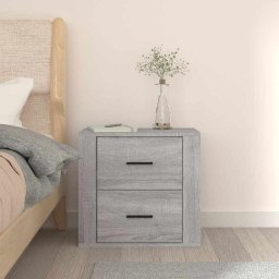 vidaXL Nachtkastje wandgemonteerd 50x36x47 cm grijs sonoma eikenkleur