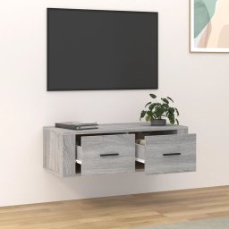 vidaXL Tv-hangmeubel 80x36x25 cm bewerkt hout grijs sonoma eikenkleur