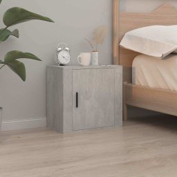 vidaXL Nachtkastjes 2 st wandgemonteerd 50x30x47 cm betongrijs