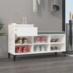 vidaXL Schoenenkast 102x36x60 cm bewerkt hout wit