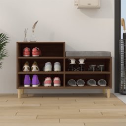 vidaXL Schoenenkast 102x36x60 cm bewerkt hout bruin eikenkleur