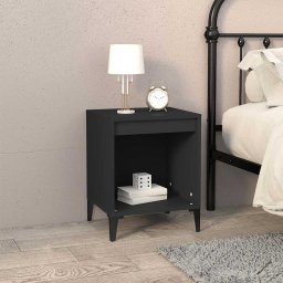 vidaXL Nachtkastjes 2 st 40x35x50 cm zwart