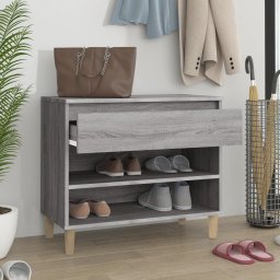 vidaXL Schoenenkast 70x36x60 cm bewerkt hout sonoma grijs