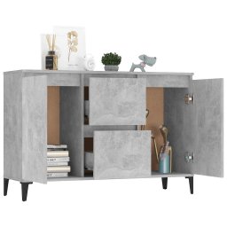 vidaXL Dressoir 102x35x70 cm bewerkt hout betongrijs