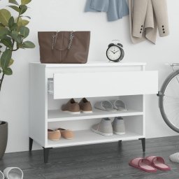 vidaXL Schoenenkast 70x36x60 cm bewerkt hout wit