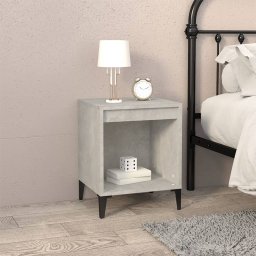 vidaXL Nachtkastjes 2 st 40x35x50 cm betongrijs