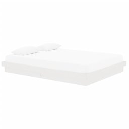 vidaXL Bedframe massief hout wit 150x200 cm