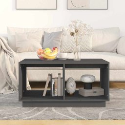 vidaXL Salontafel 80x50x40 cm massief grenenhout grijs