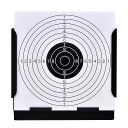 vidaXL Schietkast vierkant met 100 papieren targets 14 cm