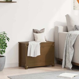 vidaXL Opbergbox honingbruin 60x32x45,5 cm massief grenenhout
