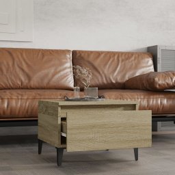 vidaXL Bijzettafels 2 st 50x46x35 cm bewerkt hout sonoma eikenkleurig