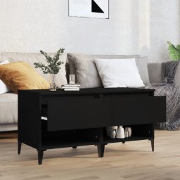 vidaXL Bijzettafels 2 st 50x46x50 cm bewerkt hout zwart
