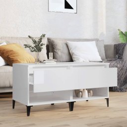 vidaXL Bijzettafels 2 st 50x46x50 cm bewerkt hout hoogglans wit