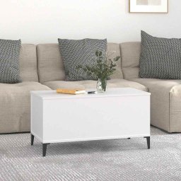 vidaXL Salontafel 90x44,5x45 cm bewerkt hout wit