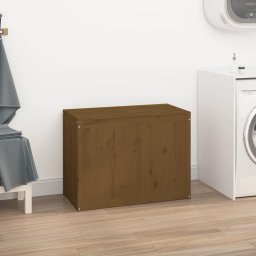 vidaXL Wasmand 88,5x44x66 cm massief grenenhout honingbruin