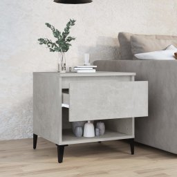 vidaXL Bijzettafel 50x46x50 cm bewerkt hout betongrijs