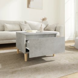 vidaXL Bijzettafel 50x46x35 cm bewerkt hout betongrijs