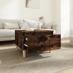 vidaXL Bijzettafel 50x46x35 cm bewerkt hout gerookt eikenkleurig