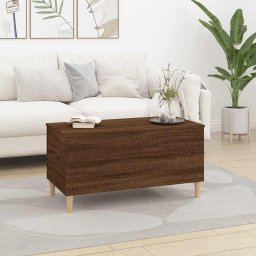vidaXL Salontafel 90x44,5x45 cm bewerkt hout bruin eikenkleur