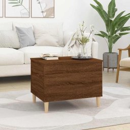 vidaXL Salontafel 60x44,5x45 cm bewerkt hout bruin eikenkleur